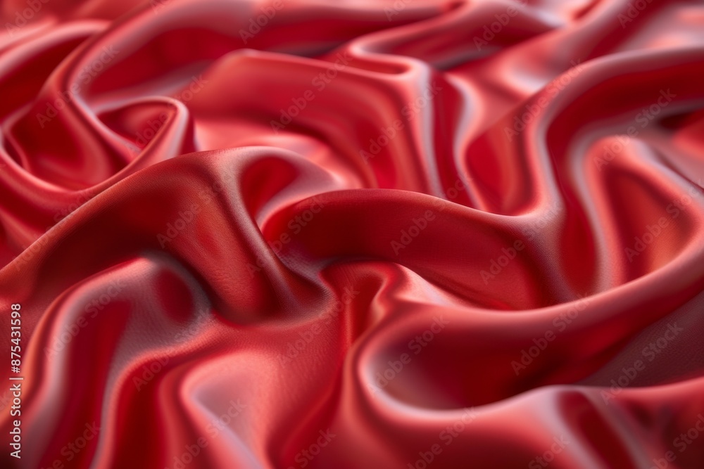 Obraz premium Red Silk Fabric Background