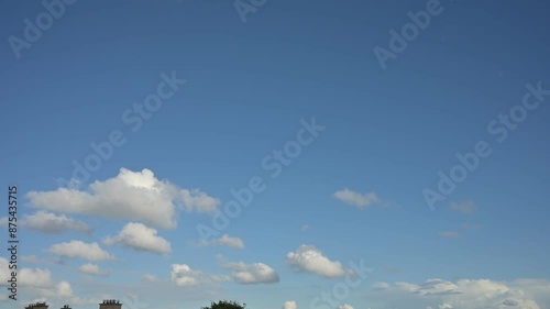 Blue sky cloud scape over the horizon the city