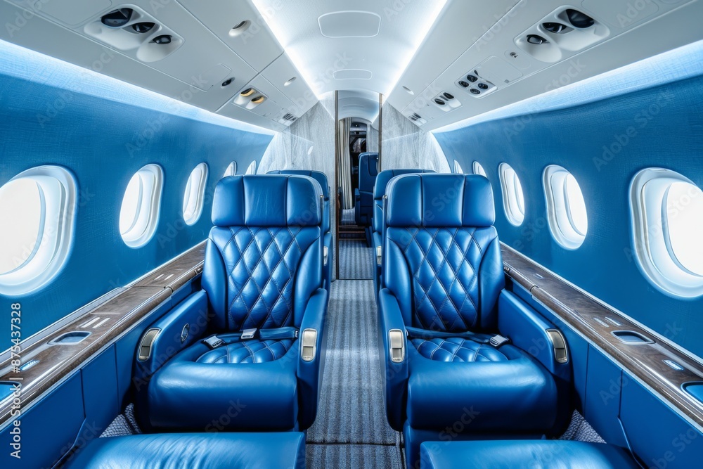 Fototapeta premium Luxurious Private Jet Interior