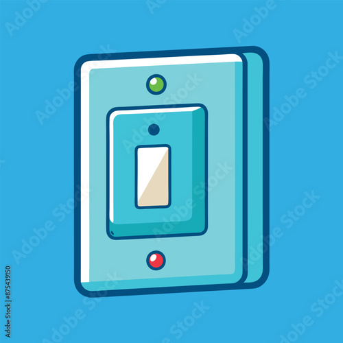 Illustrator vector form of isolated switches on a white backdrop.