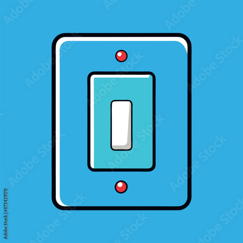 Illustrator vector form of isolated switches on a white backdrop.