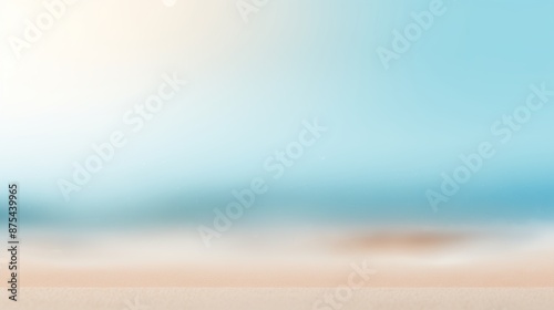 summer beach blurred background with blue sky