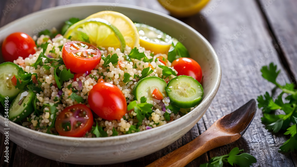 Healthy Quinoa Salad with Fresh Vegetables Healthy Quinoa Salad with Fresh Vegetables