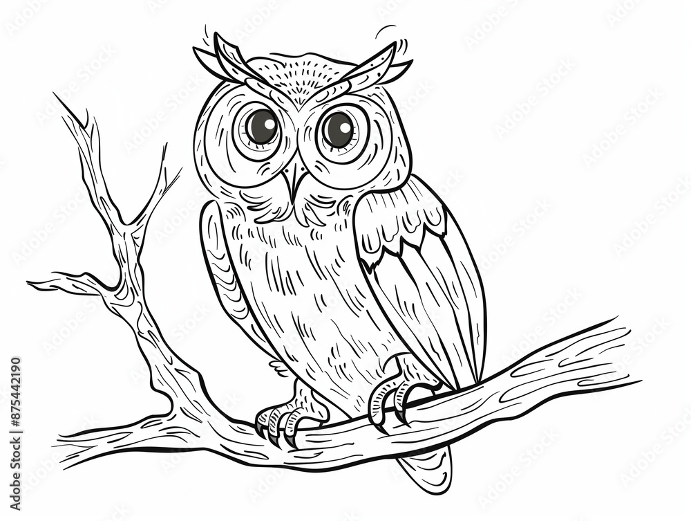 Fototapeta premium owl sitting on a branch