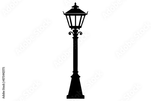  room lamp post icon silhouette vector illustration