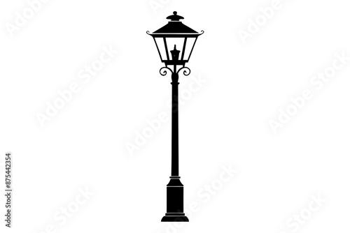  room lamp post icon silhouette vector illustration