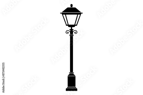  room lamp post icon silhouette vector illustration