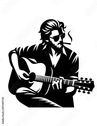 person with guitar music of guitarist rock playing instrument