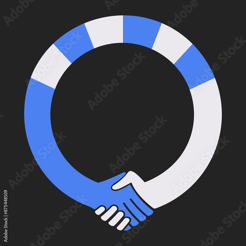 interdependent agreement handshake, round design template
