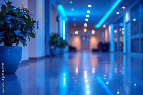 Blurred background of police office, Generated using AI