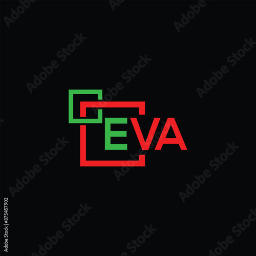 EVA Letter Initial Logo Design Template Vector Illustration