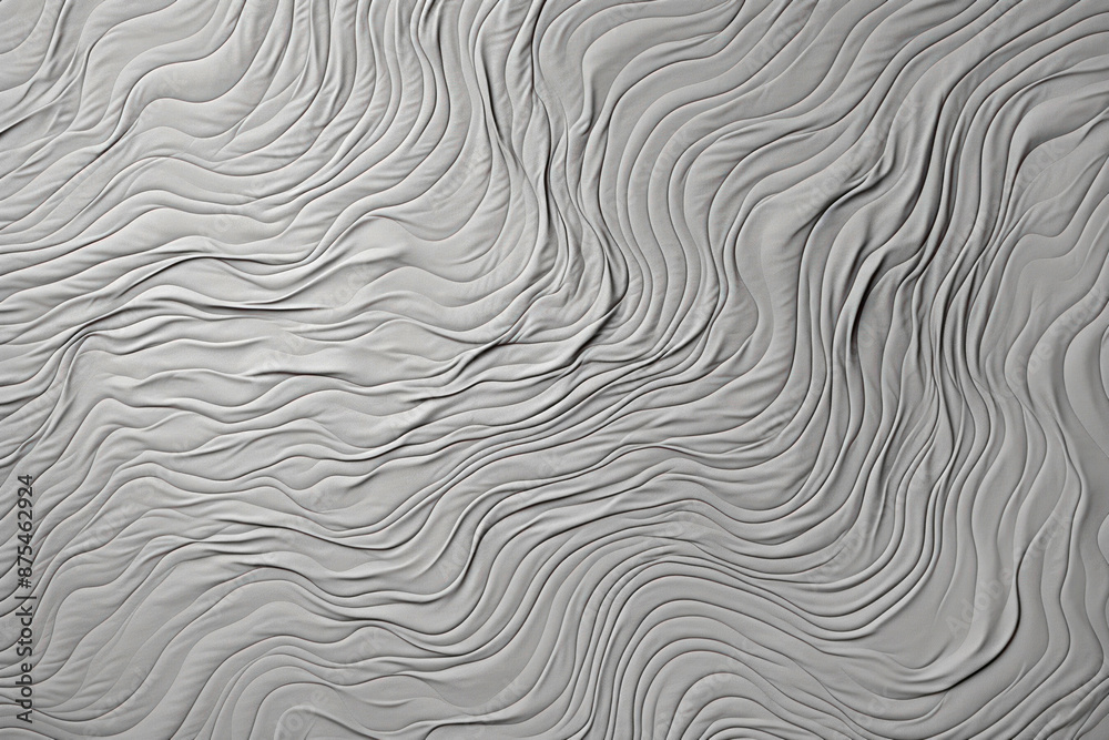 Abstract light Grey Textured Fabric with Wavy Patterns Abstract light Grey Textured Fabric with Wavy Patterns