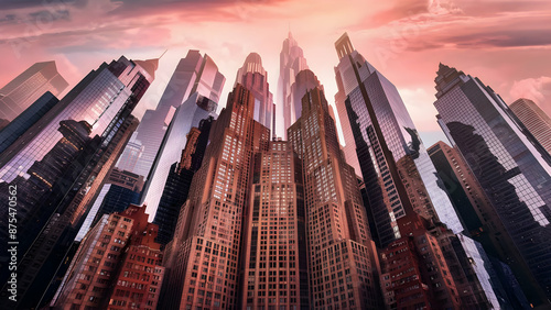 Concrete Canvas Skyscrapers Pierce the Pastel Sky