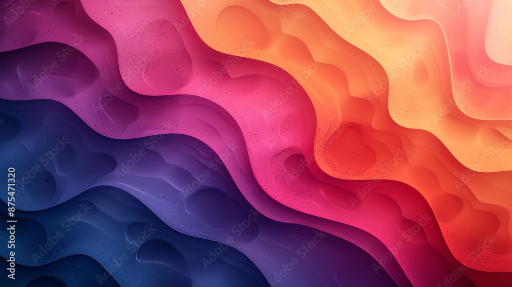 Abstract Red and Purple Wavy Layers Abstract Red and Purple Wavy Layers