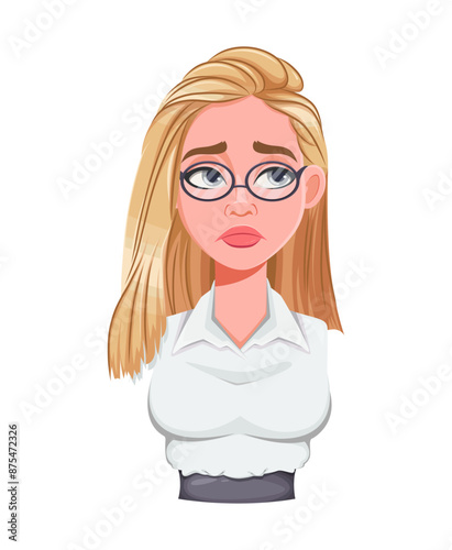 Face expression of beautiful woman