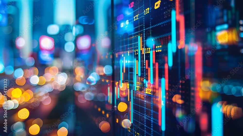 forex trading graph and candlestick chart suitable for financial investment concept. Economy trends background for business idea and all art work design forex trading graph and candlestick chart suitable for financial investment concept. Economy trends background for business idea and all art work design
