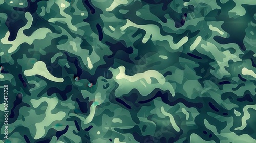 Classic green camouflage pattern with military-inspired design, blending natural and tactical elements, camouflage and military