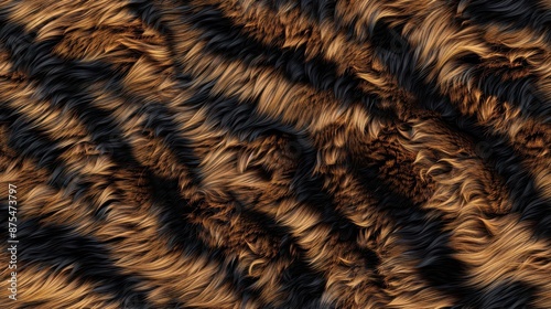 Realistic animal fur texture pattern, featuring the rich and varied textures of tiger fur, suitable for creating natural and wildlife-themed designs