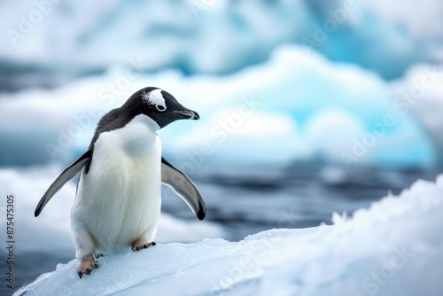 a penguin on an iceberg in antarctica © Sergei