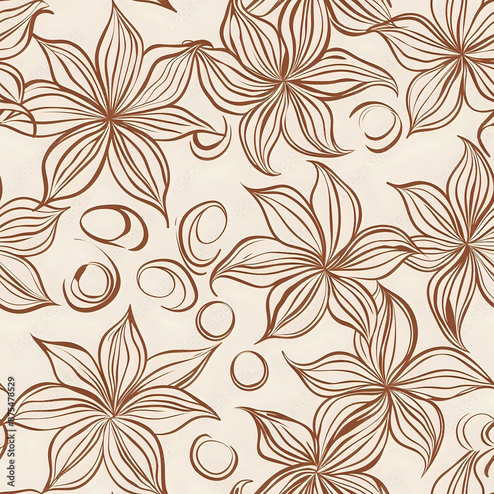 Dark Blue Scandinavian Style Flower and Diamond Pattern Dark Blue Scandinavian Style Flower and Diamond Pattern