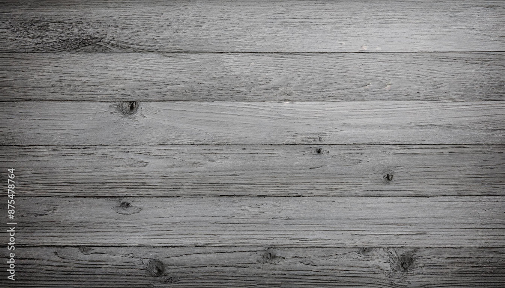 Naklejka premium High-Resolution Close-Up of Grey Weathered Wood Planks with Detailed Grain Texture for Background Use in Interior Design or Architectural Projects