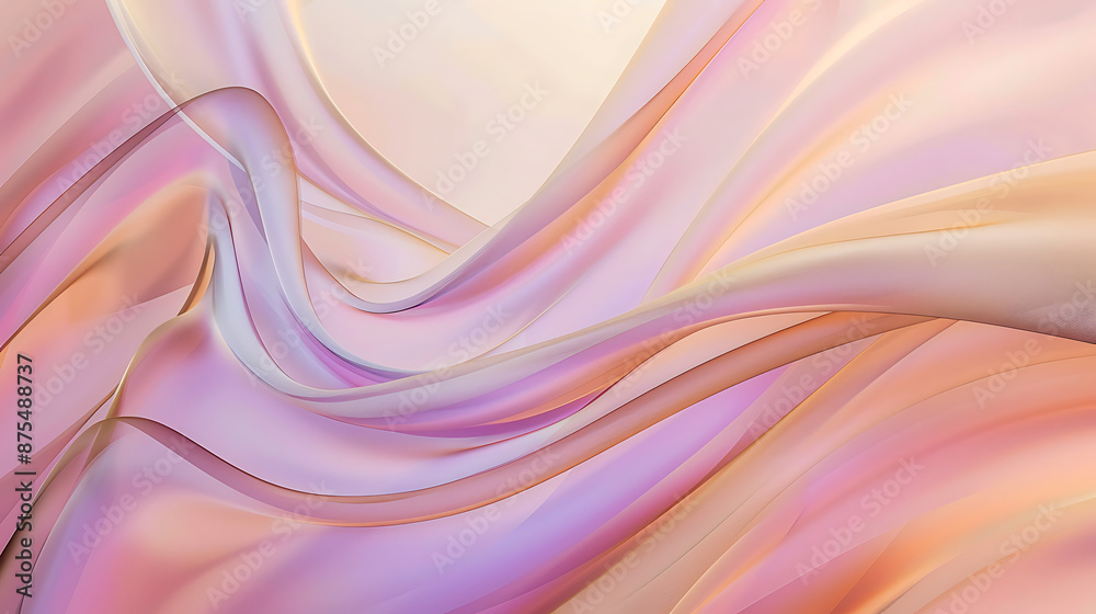 Fototapeta premium Soft Elegance: Abstract Energy Flow in Pastel Hues