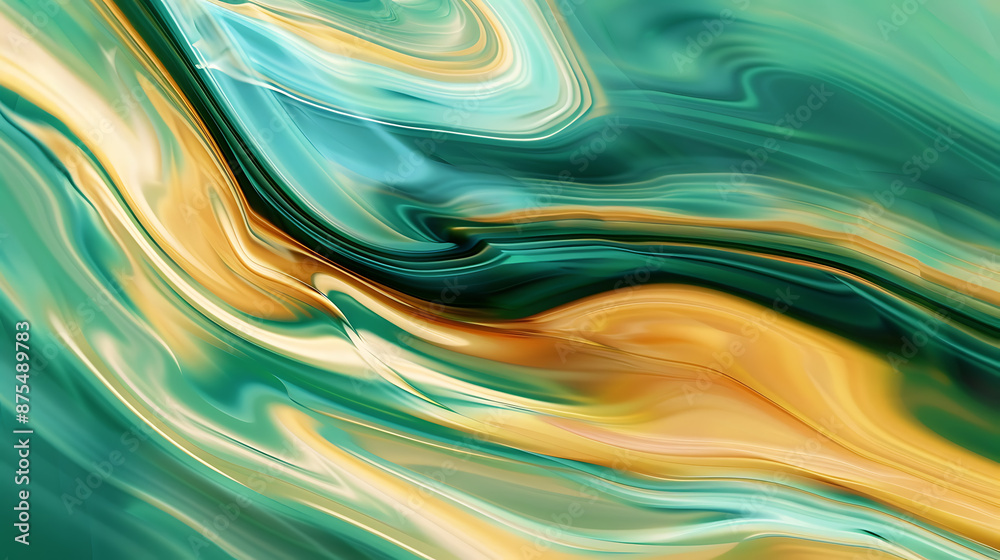 Liquid Fusion: Abstract Energy Flow in Teal and Orange Liquid Fusion: Abstract Energy Flow in Teal and Orange