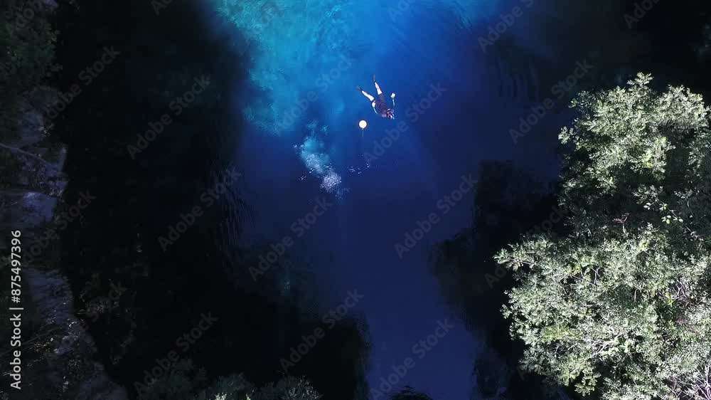 custom made wallpaper toronto digitalAerial view of Mysterious Lake (Lagoa Misteriosa) - Jardim, Mato Grosso do Sul, Brazil