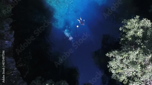 Wallpaper Mural Aerial view of Mysterious Lake (Lagoa Misteriosa) - Jardim, Mato Grosso do Sul, Brazil Torontodigital.ca