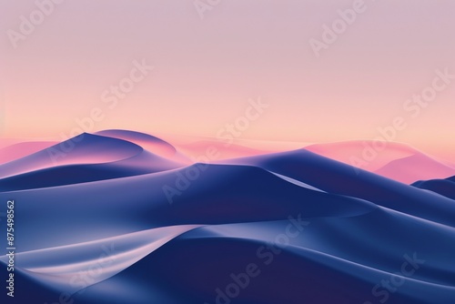 Abstract gradient background of blue and pink wavy shapes © DigitalParadise