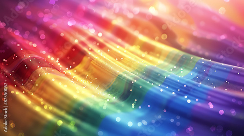 Embracing Diversity: Serene Rainbow Swirls - LGBTQ+ Pride Background with Soft Blur Effect for Inclusivity Concept