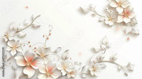 beautiful floral pattern on a white background