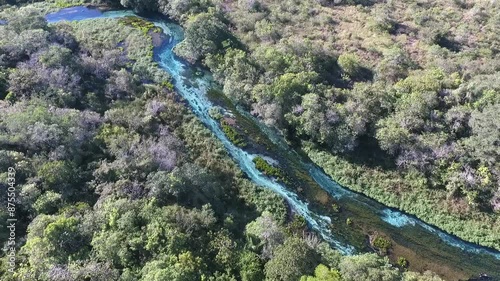 Aerial view of Sucuri River - Bonito, Mato Grosso do Sul, Brazil photo