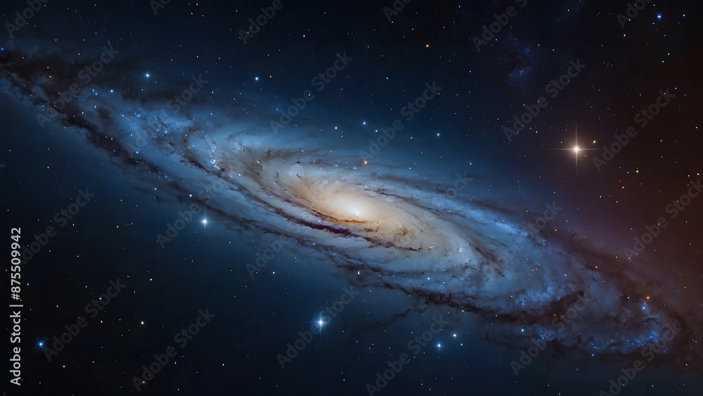 Fototapeta premium Galaxy background, Ai generated.