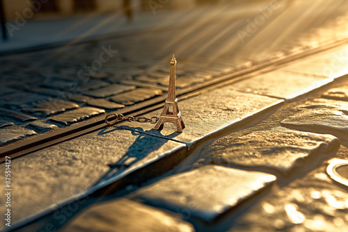 A miniature Eiffel Tower ke...