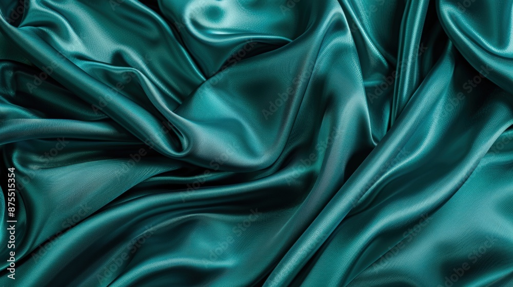 Obraz premium A piece of blue fabric with a pattern on it. Generate AI image