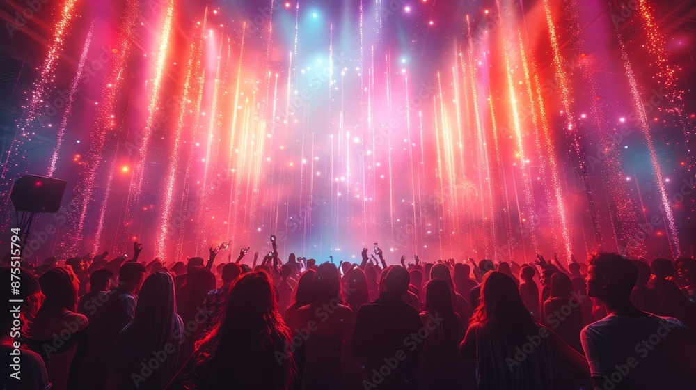 There are a lot of people at a night club dancing, drinking, and having a good time. There are a lot of people at a night club dancing, drinking, and having a good time.