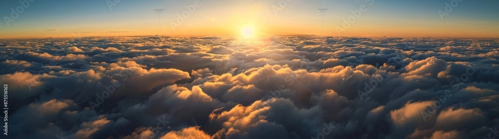 From the top of Mount Fuji, the sun is shining strongly over the clouds and under the blue sky. Happy New Year and new life. Abstract nature background. From the top of Mount Fuji, the sun is shining strongly over the clouds and under the blue sky. Happy New Year and new life. Abstract nature background.