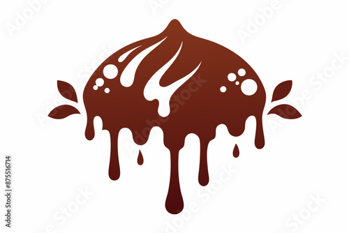 chocolate drizzle silhouette vector illustration