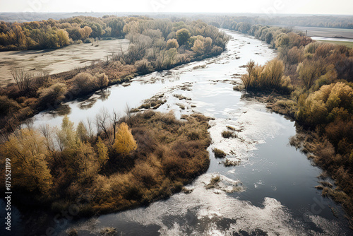 Aerial View of River