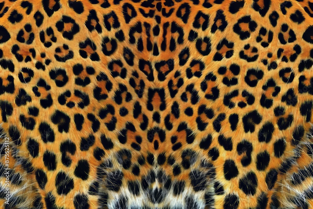 Highly realistic leopard fur texture with distinctive spots pattern for authentic visual appeal