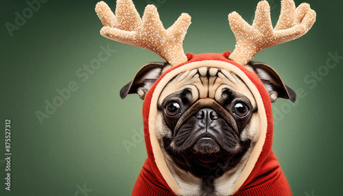 Christmas dog. Generative AI