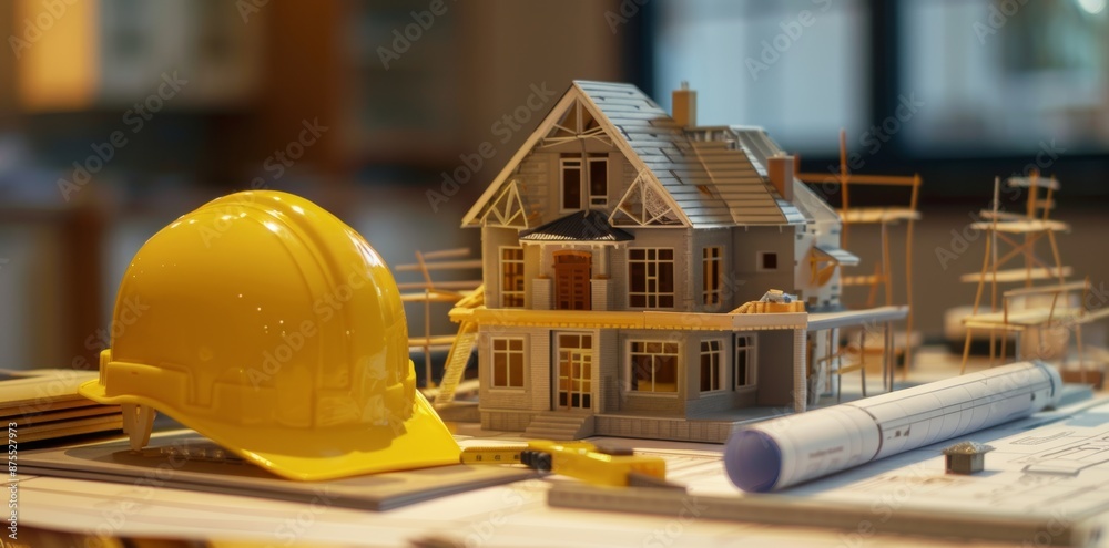 Construction project featuring plans for a mini house and a protective ...