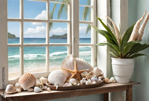 sea shell on the table