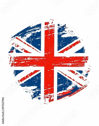 A British flag with a red cross on it