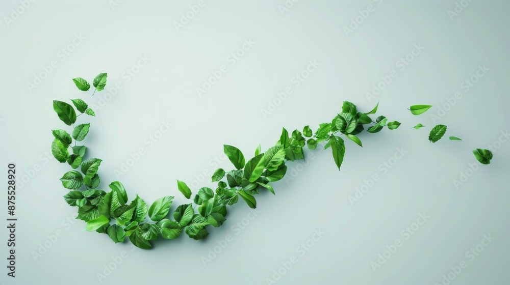 Green arrow, organic products, environment concept, natural design, flyer layout, marketing material, copy space. Green arrow, organic products, environment concept, natural design, flyer layout, marketing material, copy space.