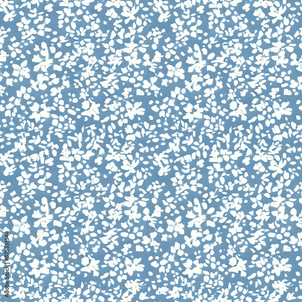 Versatile and Calming Flower Grid in Blue-Green Hues Versatile and Calming Flower Grid in Blue-Green Hues