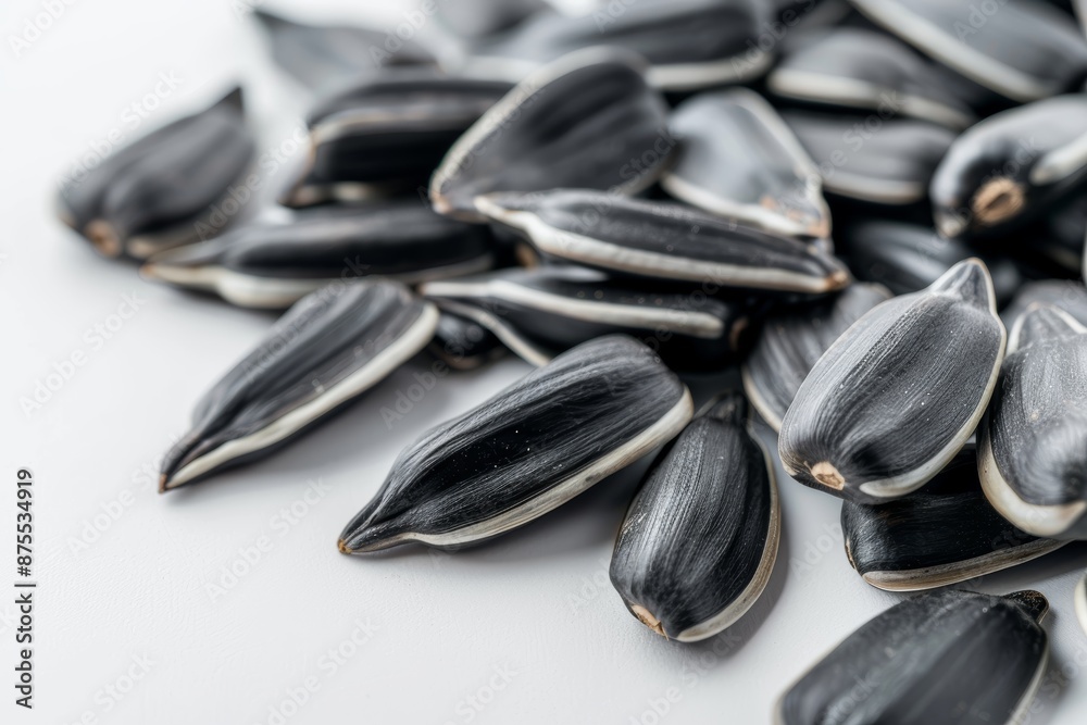 Seeds of sunflower. White-background isolation. Seeds of sunflower. White-background isolation.