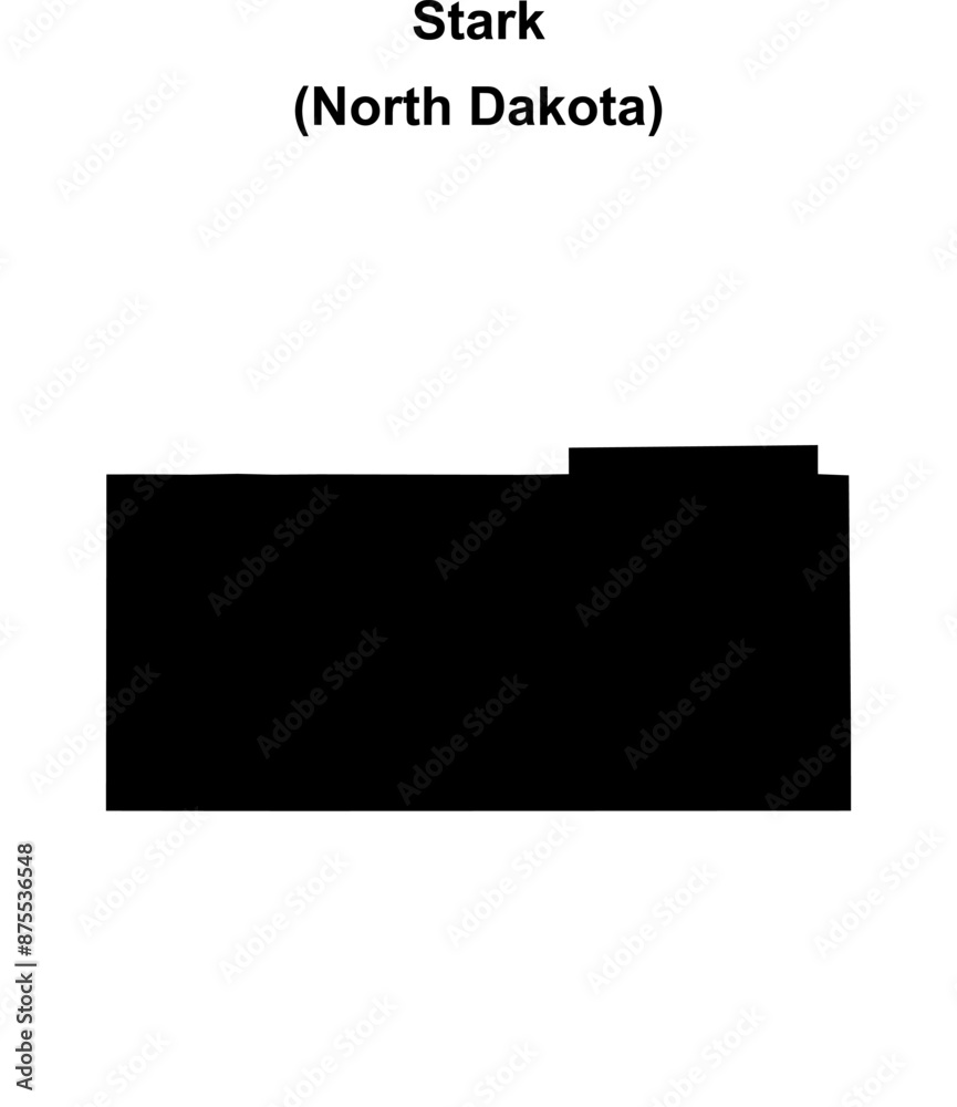 Stark County (North Dakota) blank outline map Stark County (North Dakota) blank outline map