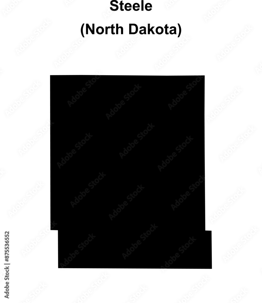 Steele County (North Dakota) blank outline map Steele County (North Dakota) blank outline map